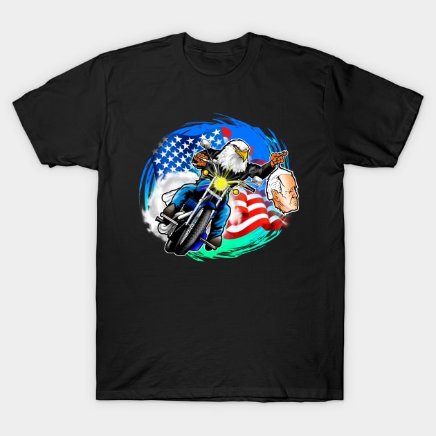 Eaglebiker- Biden T-Shirt by the Mad Artist